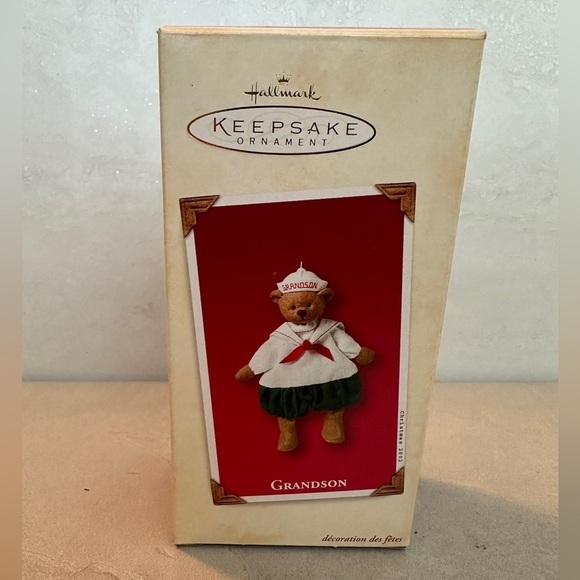 Hallmark Other - Hallmark 2002 GRANDSON Teddy Bear Sailor Keepsake Ornament